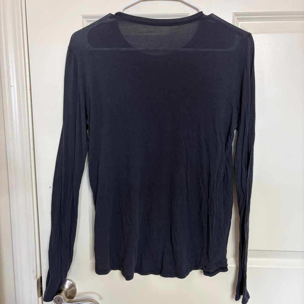 FIGS Navy Blue Long Sleeve Pima Cotton Modal Underscrub Top Shirt L61000 - Picture 5 of 5